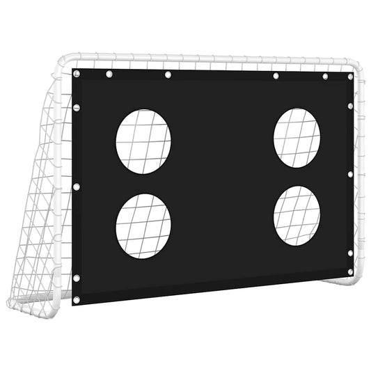 93376 vidaXL Soccer Goal Training Net Steel 184x61x122 cm