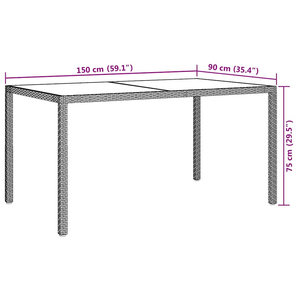 vidaXL Garden Table | Beige and Black