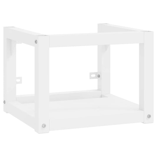vidaXL Wall-mounted Bathroom Washbasin Frame White 40x38x31 cm Iron