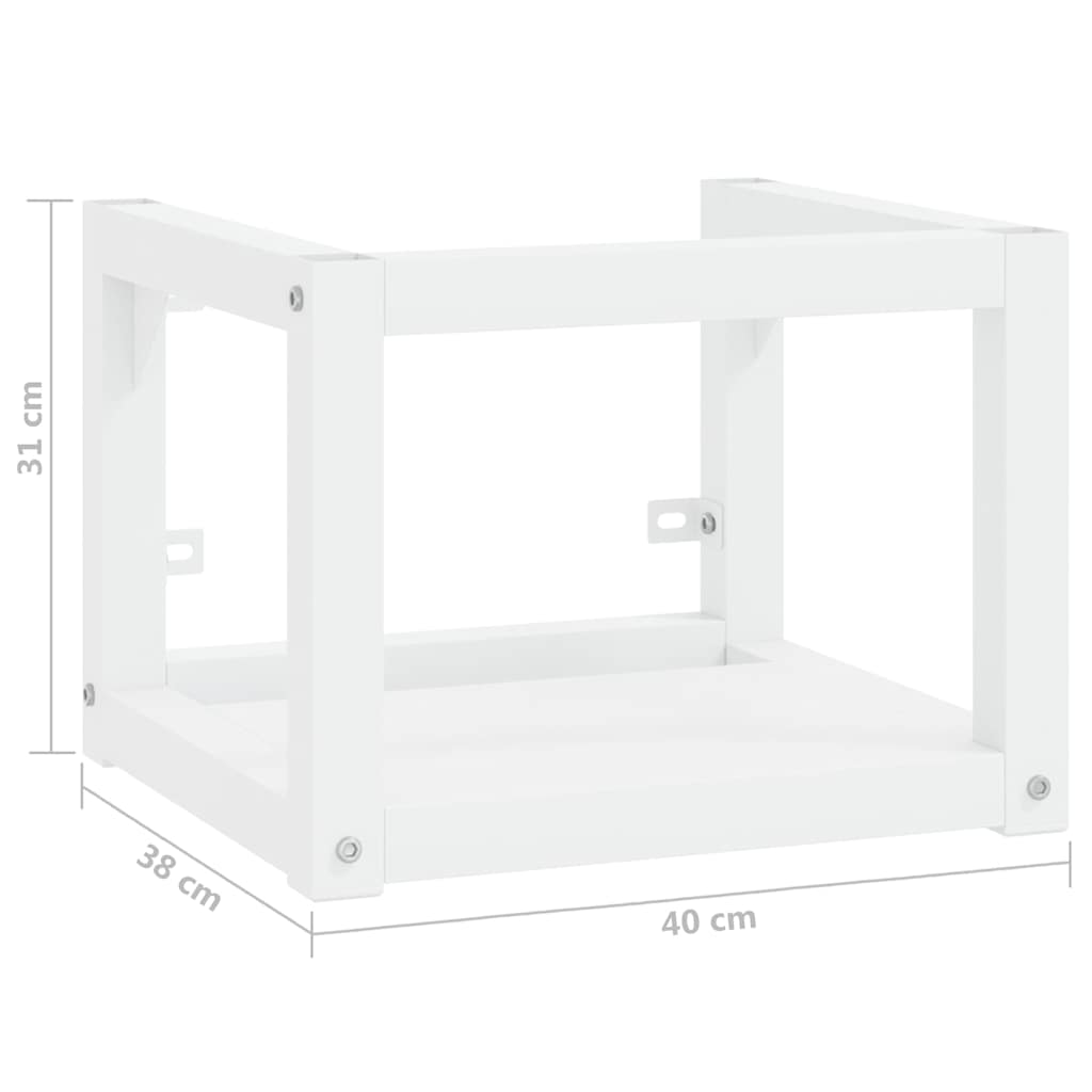 338490 vidaXL Wall-mounted Bathroom Washbasin Frame White 40x38x31 cm Iron