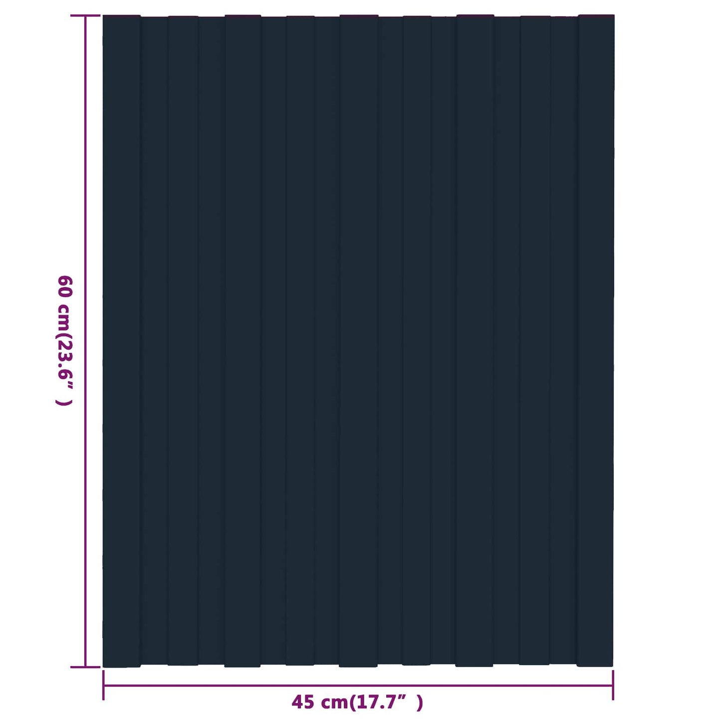 vidaXL Roof Panel 12 pcs Anthracite 60 x 45 cm Galvanised steel