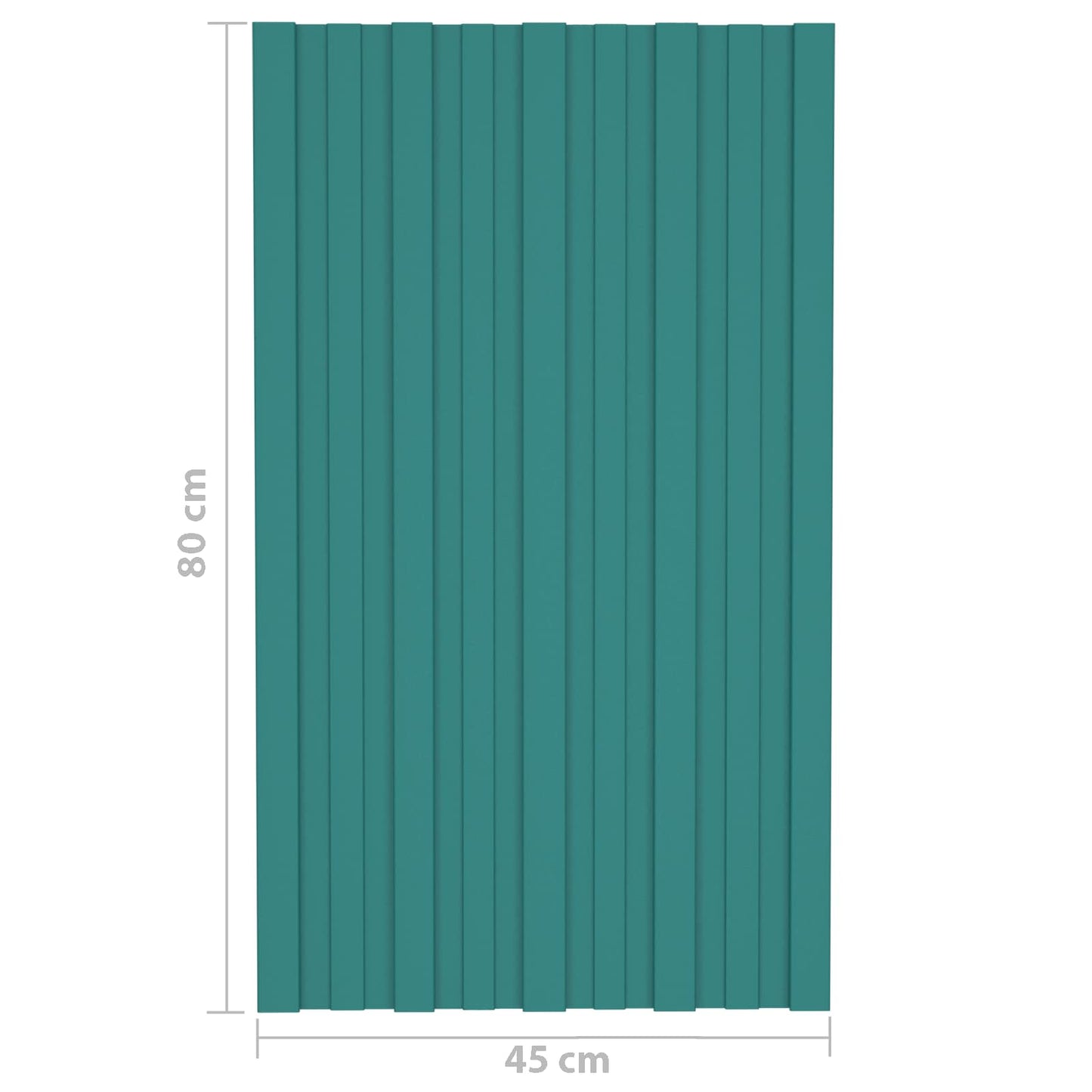 vidaXL Roof Panel 12 pcs Green 80 x 45 cm Galvanised steel
