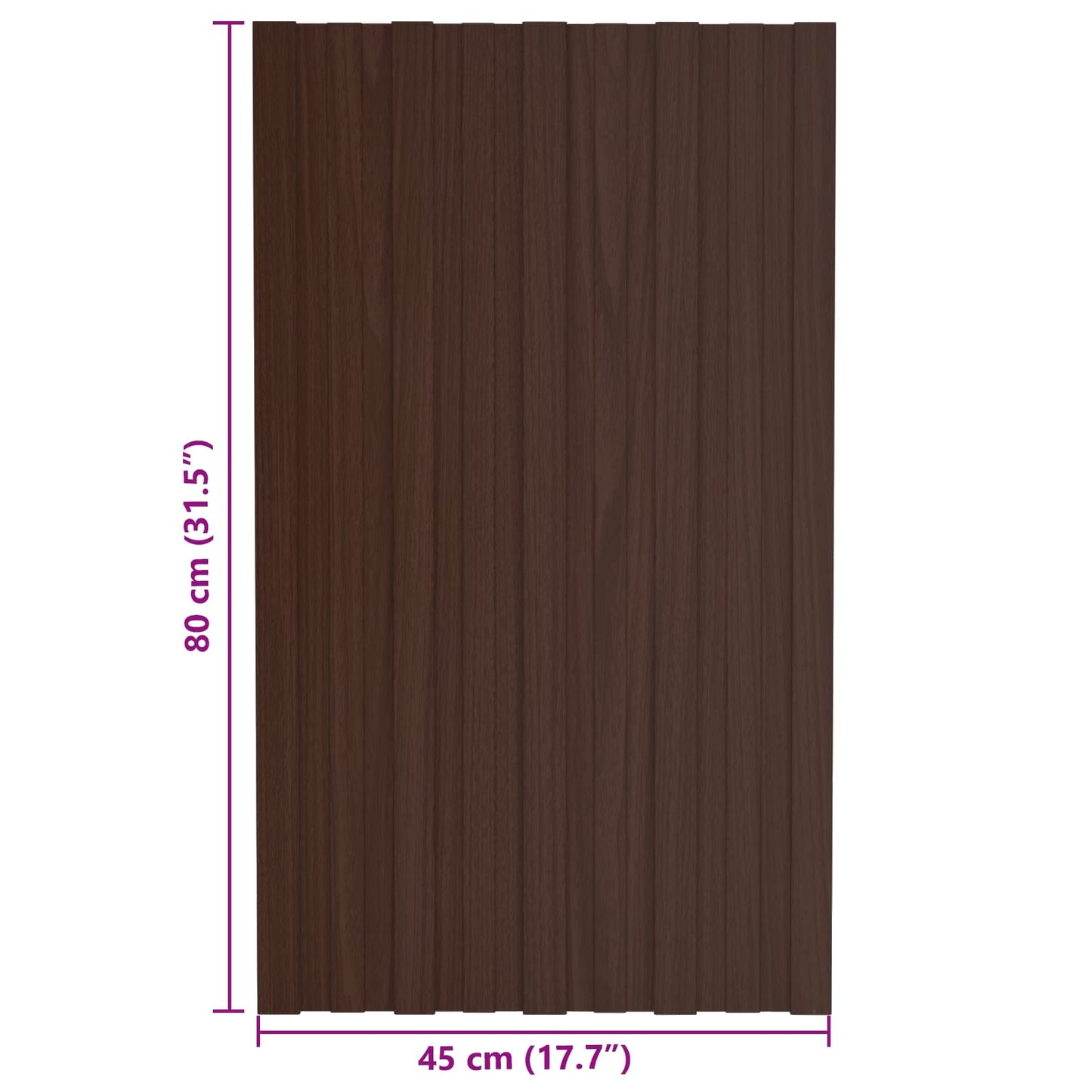 vidaXL Roof Panel 36 pcs Brown 80 x 45 cm Galvanised steel