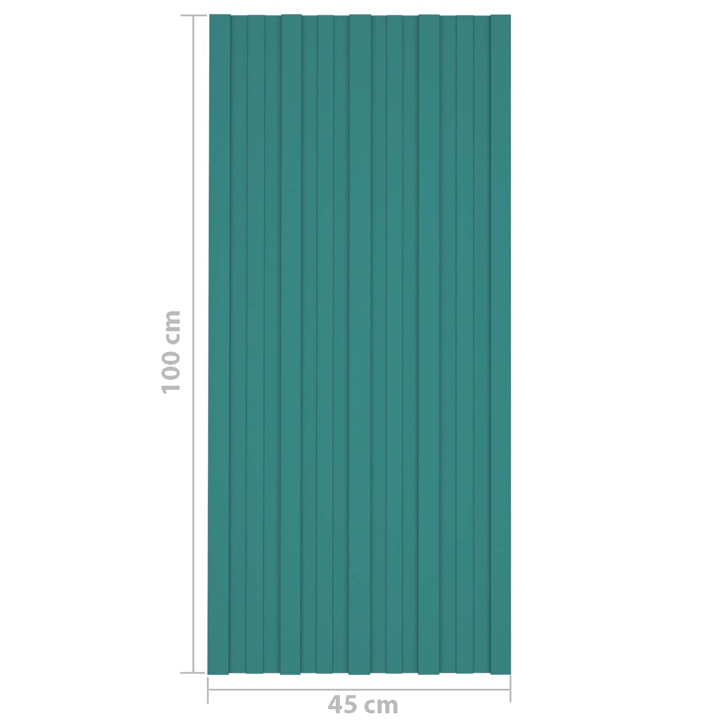 vidaXL Roof Panel 36 pcs Green 100 x 45 cm Galvanised steel