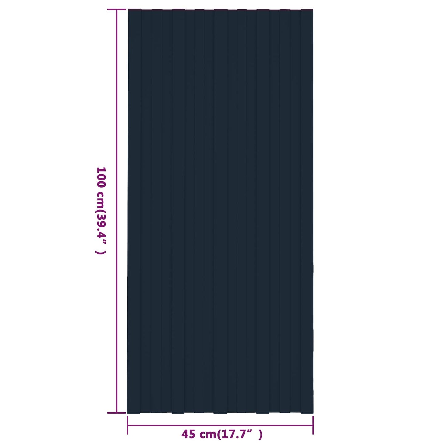 vidaXL Roof Panel 36 pcs Anthracite 100 x 45 cm Galvanised steel