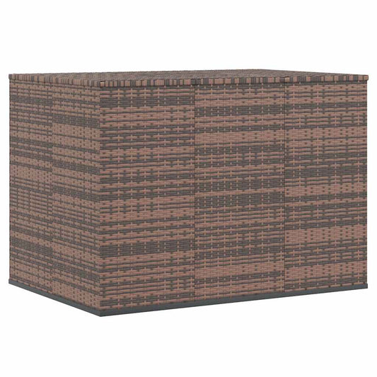 vidaXL Garden Cushion Box PE Rattan 145x100x103 cm Brown