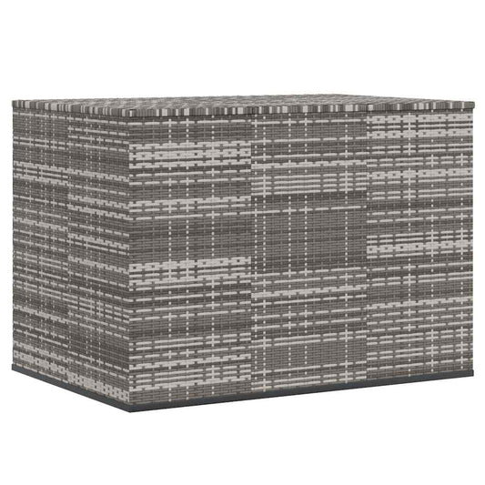 vidaXL Garden Cushion Box PE Rattan 145x100x103 cm Grey