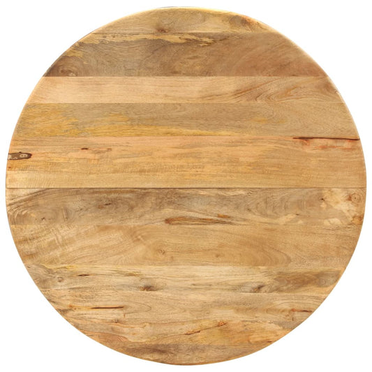 338454 vidaXL Dining Table Ø110x78 cm Solid Wood Mango and Steel