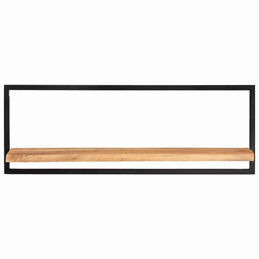 vidaXL Wall Shelves 2 pcs 100x24x35 cm Solid Wood Acacia and Steel