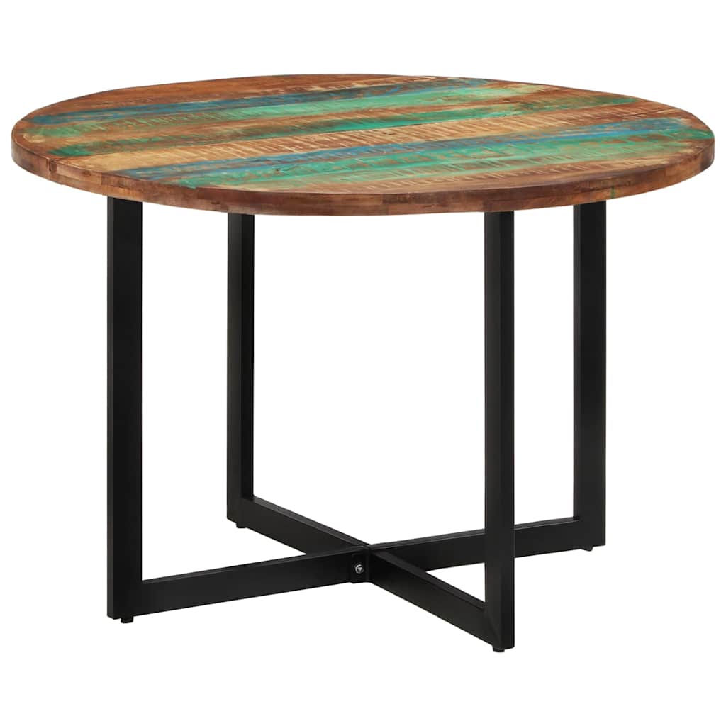 vidaXL Dining Table | Multicolour | Solid reclaimed wood | Medium | Sleek