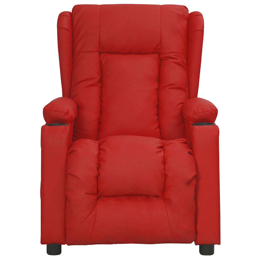vidaXL Recliner Chair Wine Red Faux Leather
