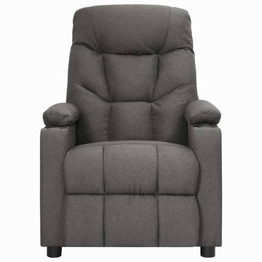 vidaXL Recliner Chair Dark Grey Fabric