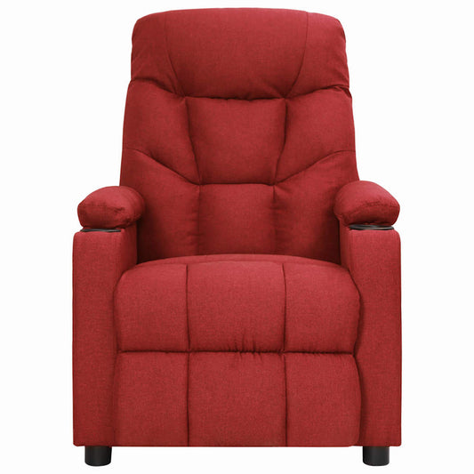 vidaXL Recliner Chair Wine Red Fabric