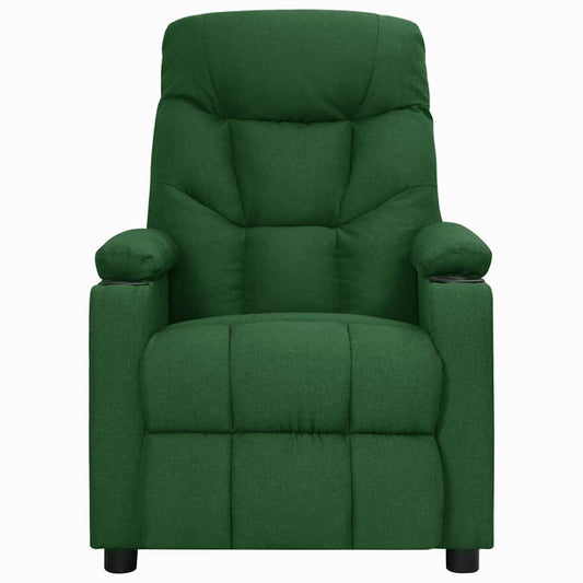 vidaXL Recliner Chair Dark Green Fabric