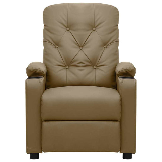 vidaXL Recliner Chair Cappuccino Faux Leather