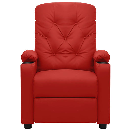 vidaXL Recliner Chair Wine Red Faux Leather