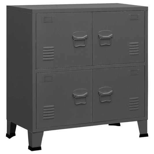 vidaXL Storage Chest | Anthracite | Steel, plastic | Medium | Storage