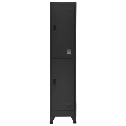vidaXL Locker Cabinet | Anthracite | Steel | 38x45x180 cm | Locker Cabinet