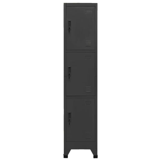 vidaXL Locker Cabinet Anthracite 38x45x180 cm Steel