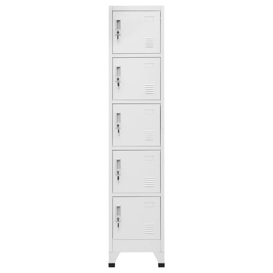 vidaXL Locker Cabinet Light Grey 38x40x180 cm Steel