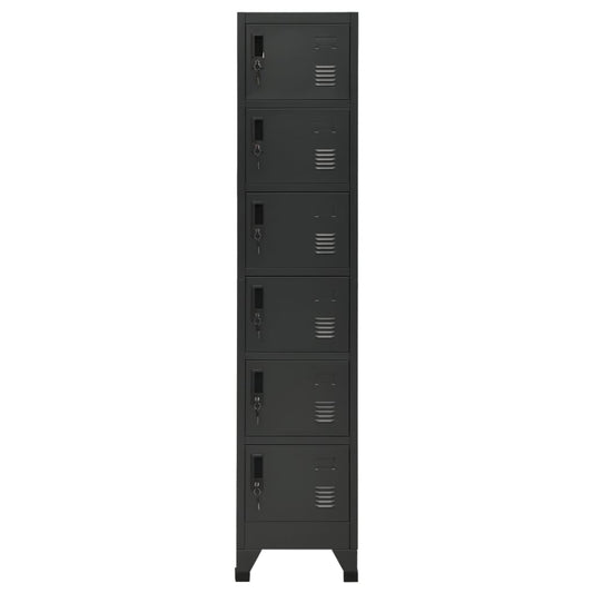 vidaXL Locker Cabinet | Anthracite | Steel | Standard | Locker Cabinet