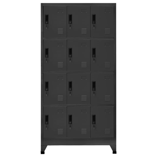 vidaXL Locker Cabinet Anthracite 90x45x180 cm Steel