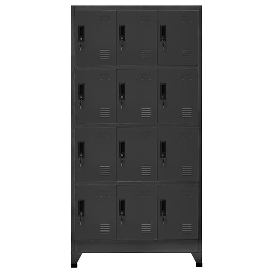 vidaXL Locker Cabinet Anthracite 90x45x180 cm Steel