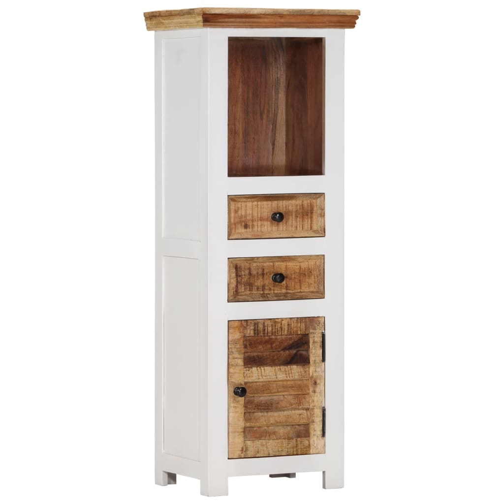 vidaXL Highboard | Brown and white | Solid mango wood | Medium | Highboard