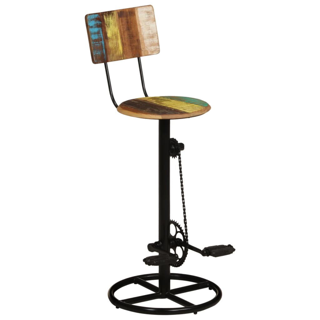 vidaXL Bar Stools 2 pcs Solid Wood Reclaimed