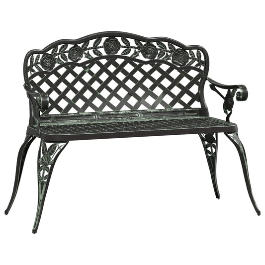 vidaXL Garden Bench | Green | Cast aluminium | Medium | Durable | Garden Bench