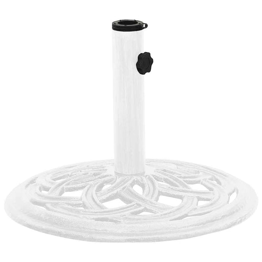 vidaXL Umbrella Base | White | Cast Iron | Medium | Durable | Umbrella Base