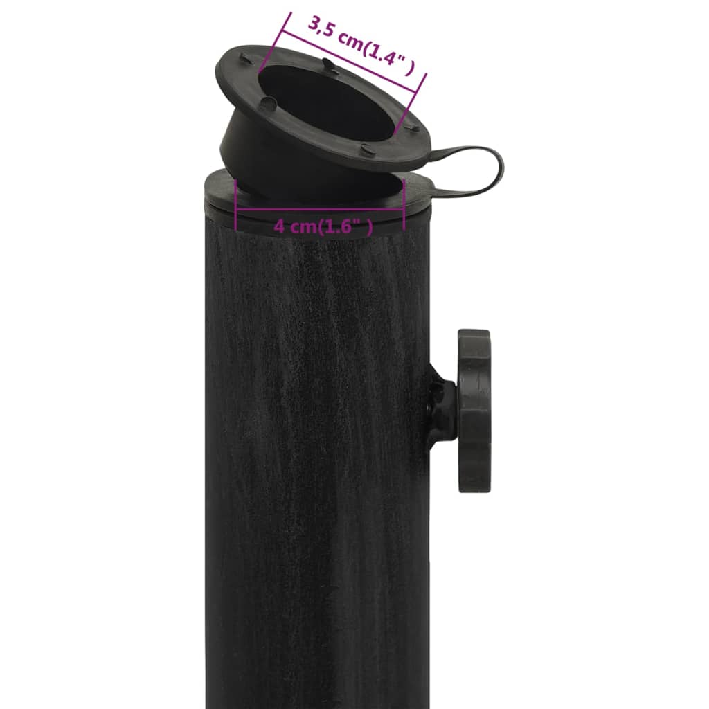 vidaXL Umbrella Base Black 44x44x31 cm Cast Iron