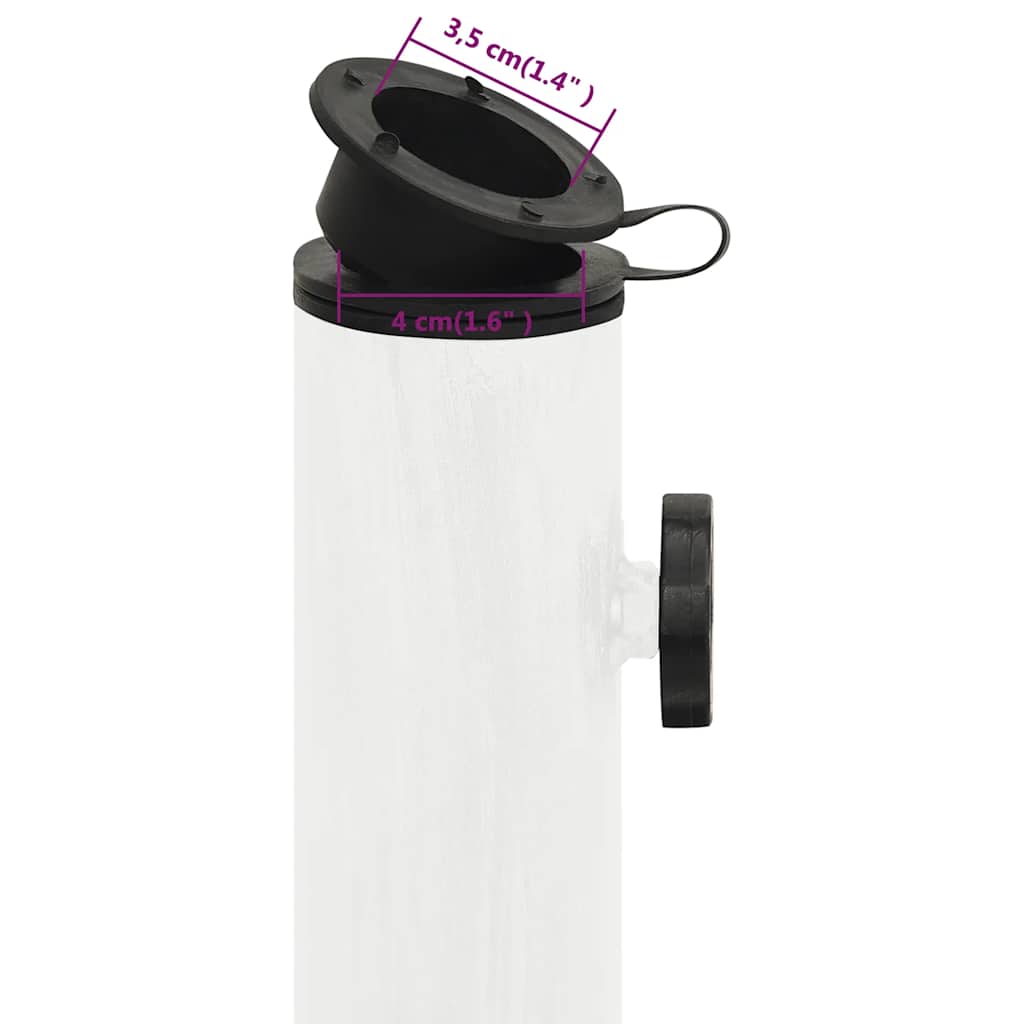 vidaXL Umbrella Base White 45x45x30 cm Cast Iron