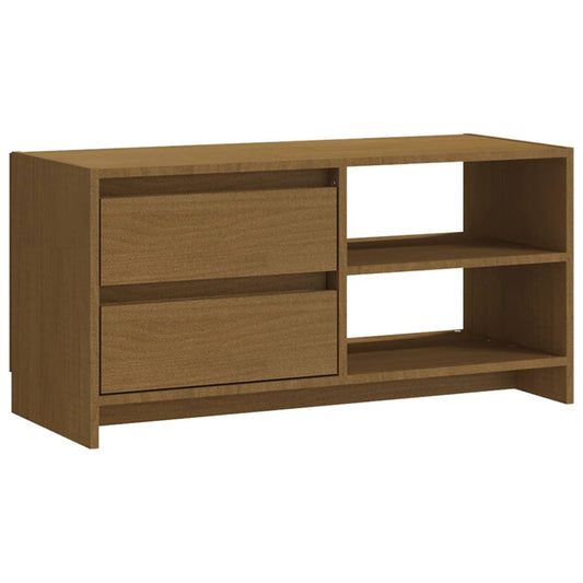 809897 vidaXL TV Cabinet Honey Brown 80x31x39 cm Solid Wood Pine