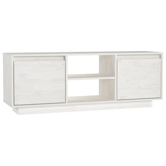809901 vidaXL TV Cabinet White 110x30x40 cm Solid Wood Pine