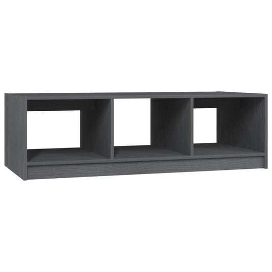 vidaXL Coffee Table Grey 110x50x34 cm Solid Pinewood
