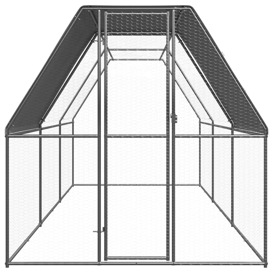 vidaXL Outdoor Chicken Cage 2x6x2 m Galvanised Steel
