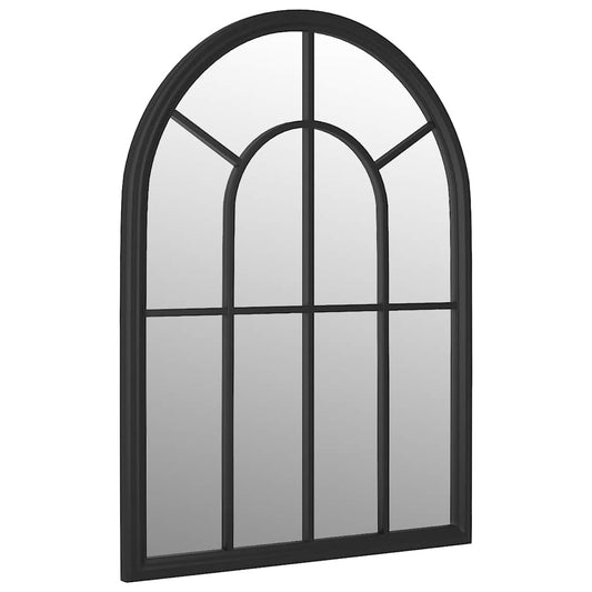 318346 vidaXL Garden Mirror Black 60x45 cm Iron for Outdoor Use