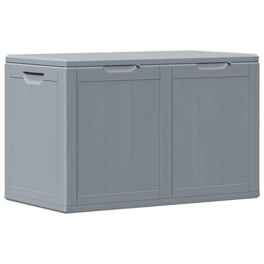 vidaXL Garden Storage Box 180L Grey PP Wood Look