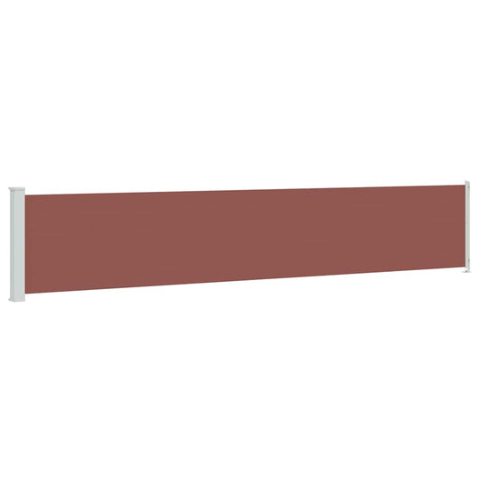 vidaXL Patio Retractable Side Awning 117x614 cm Brown