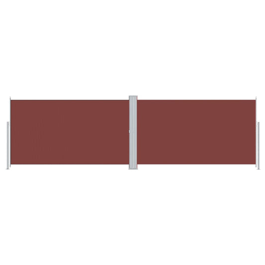 vidaXL Retractable Side Awning Brown 180x600 cm