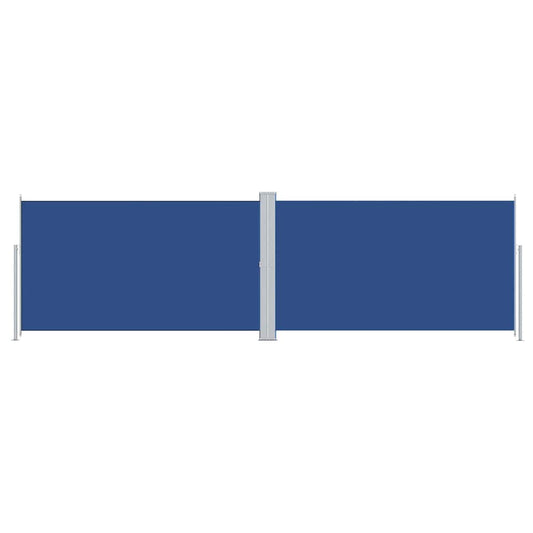 vidaXL Retractable Side Awning Blue 180x600 cm