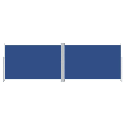 vidaXL Retractable Side Awning Blue 200x600 cm