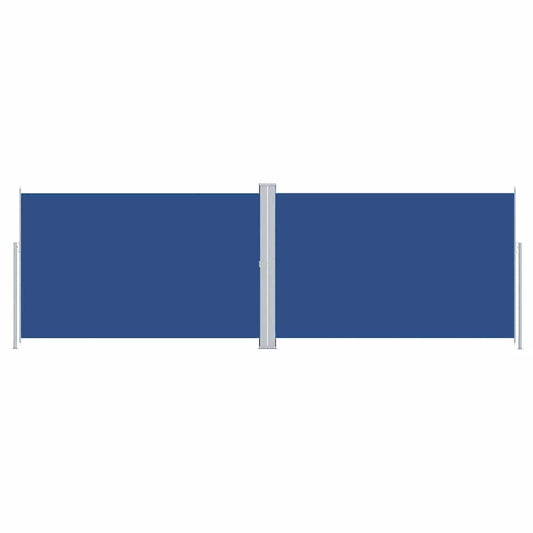 vidaXL Retractable Side Awning Blue 220x600 cm