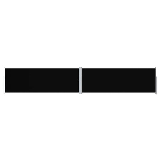 vidaXL Side Awning | Black | 100% Polyester with PU coating | Large