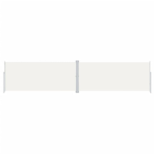 vidaXL Retractable Side Awning Cream 220x1000 cm