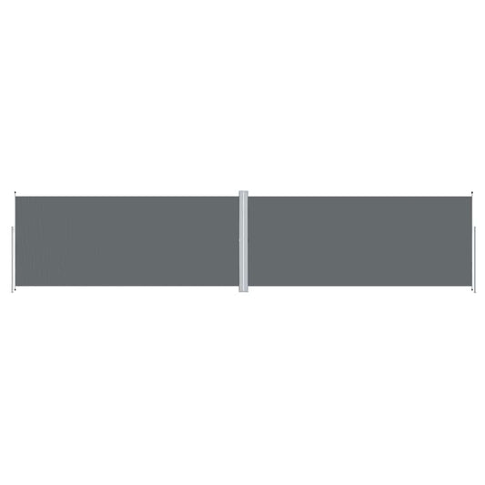 318050 vidaXL Retractable Side Awning Anthracite 220x1000 cm