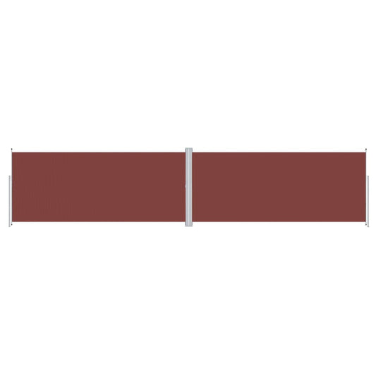 vidaXL Retractable Side Awning Brown 220x1000 cm