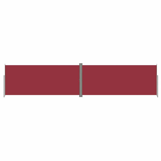 vidaXL Retractable Side Awning Red 220x1000 cm