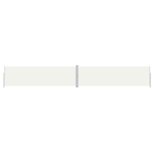 vidaXL Retractable Side Awning Cream 180x1200 cm